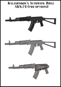 画像2: エボリューション[EMA-35021]1/35　現用ロシア AKS(ストック位置2種類入) (2)