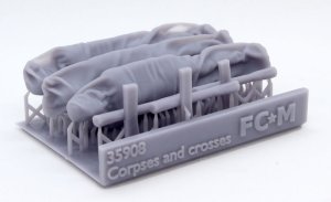 画像2: FC★MODEL[FC35908]1/35 遺体と十字架セット (2)