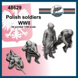 画像1: FC★MODEL[FC48629]1/48 WWII ポーランド軍歩兵セット 攻撃開始(4体入) (1)