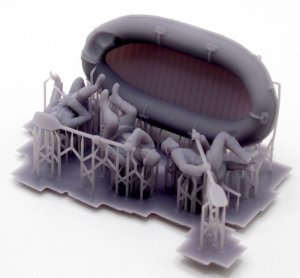 画像2: FC★MODEL[FC72671]1/72 WWII ドイツ 軍用ゴムボート&乗員セット(3体入) (2)