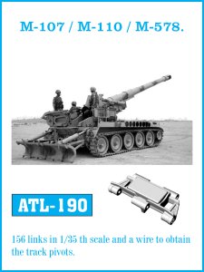 画像1: Friul Model[ATL-190]1/35 現用 アメリカ M107 175mm自走カノン砲/M110 203mm自走榴弾砲/M578装甲回収車用履帯* (1)