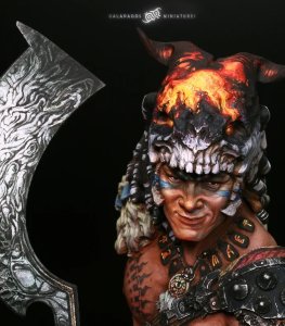 画像2: ガラパゴスミニチュア[GP-B007]1/10胸像 ヴェラフ ジグバ山で竜を狩る者 (2)