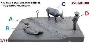 画像2: ゲッコー・モデル[GEC35GM0108]1/35 ベトナム 水牛セット(1960年〜1970年代) (2)