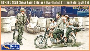 画像1: ゲッコー・モデル[GEC35GM0139]1/35 ARVN (ベトナム共和国陸軍) 兵 &"定員オーバー"バイク60年代〜70年代 (1)