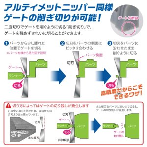 画像5: ゴッドハンド[GH-PN-120-L]ブレードワンニッパーL 左手用 GH-PN-120-L ニッパーキャップ付き 片刃仕様 左利き (切刃とまな板刃が通常と逆) (5)