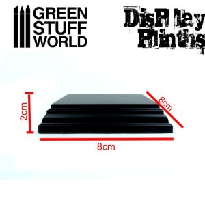 画像2: グリーンスタッフワールド[GSWD-1804]正方形デイスプレイ台座8x8 cmブラック (2)