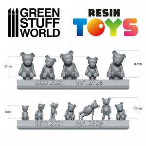 画像2: グリーンスタッフワールド[GSWD-2926]ジオラマアクセサリー テディベアぬいぐるみセット (2)