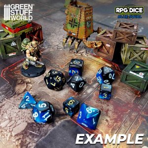 画像2: グリーンスタッフワールド[GSWD-2656]６面体ダイス12mm　ブルースワール（36個入） (2)