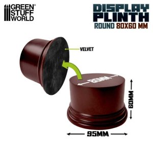 画像2: グリーンスタッフワールド[GSWD-2700]円柱型展示台座8cm径 ヘーゼルナッツブラウン (2)