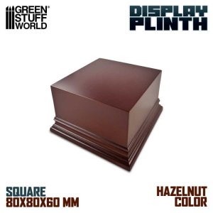 画像1: グリーンスタッフワールド[GSWD-2704]正四角柱展示台座 8x8 cm ヘーゼルナッツブラウン (1)