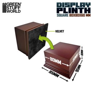 画像2: グリーンスタッフワールド[GSWD-2704]正四角柱展示台座 8x8 cm ヘーゼルナッツブラウン (2)