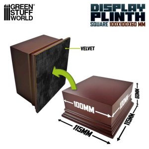 画像2: グリーンスタッフワールド[GSWD-2705]正四角柱展示台座 10x10 cm ヘーゼルナッツブラウン (2)