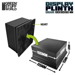 画像2: グリーンスタッフワールド[GSWD-2707]正四角柱展示台座 10x10 cm ブラック (2)