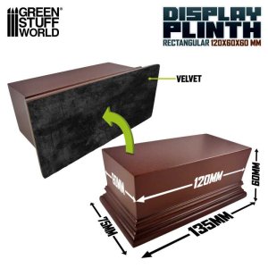 画像2: グリーンスタッフワールド[GSWD-2708]長方四角柱型展示台  12x6 cm ヘーゼルナッツブラウン (2)