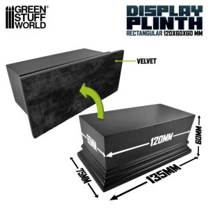 画像2: グリーンスタッフワールド[GSWD-2709]長方四角柱型展示台  12x6 cm ブラック (2)