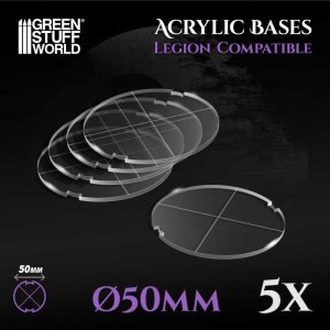 画像1: グリーンスタッフワールド[GSWD-10749]Acrylic Bases - Round 50 mm (Legion) (1)
