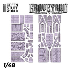 画像3: グリーンスタッフワールド[GSWD-3112]シリコン型 グレイブヤード(墓場) (3)