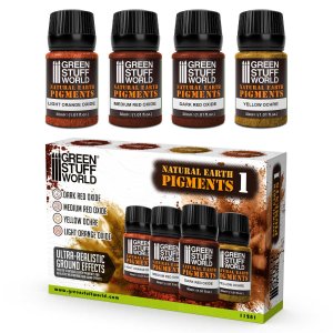 画像1: グリーンスタッフワールド[GSWD-11281]Natural Earth pigments Set 30ml - No. 1 (1)