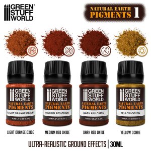 画像2: グリーンスタッフワールド[GSWD-11281]Natural Earth pigments Set 30ml - No. 1 (2)