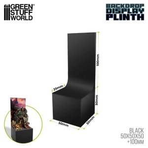 画像1: グリーンスタッフワールド[GSWD-3472]背面付き正方形高座展示台5×5×5cmブラック (1)