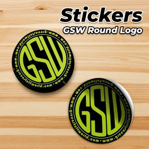 画像1: グリーンスタッフワールド[GSWD-3539]GSW　サークルロゴステッカー (1)