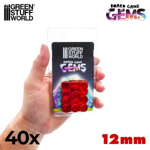 画像2: グリーンスタッフワールド[GSWD-4069］プラスチックジェム 12mm 　レッド (2)