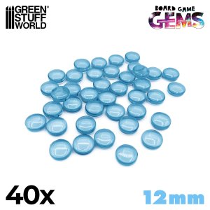 画像1: グリーンスタッフワールド[GSWD-4071］プラスチックジェム 12mm 　ライトブルー (1)