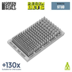 画像2: グリーンスタッフワールド[GSWD-12246]汎用 3Dプリントセット マイクロリベット スタッド（鋲）リベット(130個以上入) (2)