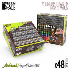 画像2: グリーンスタッフワールド[GSWC-12266］エアブラシ塗料 メガスターターセット Vol.2（48色入） (2)