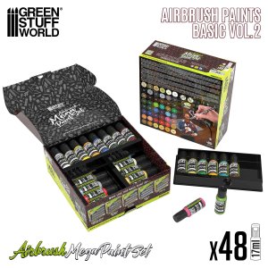 画像3: グリーンスタッフワールド[GSWC-12266］エアブラシ塗料 メガスターターセット Vol.2（48色入） (3)