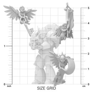 画像2: グリーンスタッフワールド[GSWD-12346]3Dプリントセット - ケルビム・エンジェルス (2)