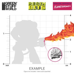 画像4: グリーンスタッフワールド[GSWD-12363]3Dプリントセット - 火炎放射器エフェクトパーツ 1:48 (4)