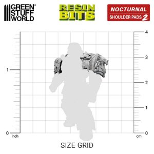 画像2: グリーンスタッフワールド[GSWD-12399]DakkaDakka - Nocturnal - Night Lords Shoulder Pads 1:48 Set 02 (2)