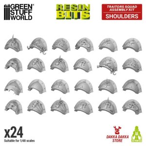 画像3: グリーンスタッフワールド[GSWD-12407]DakkaDakka - TRAITORS SQUAD - Chaos Shoulders Pads 1:48 (3)