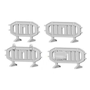 画像3: グリーンスタッフワールド[GSWD-12417]3Dプリントセット - プラスチックバリケード 1:48 (3)