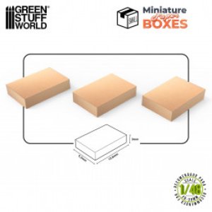 画像4: グリーンスタッフワールド[GSWD-12479]1/48-1/35 無地段ボール箱 小(12個入) (4)