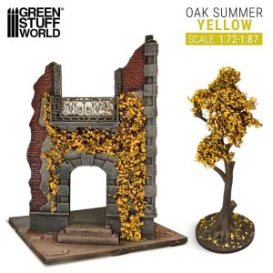 画像4: グリーンスタッフワールド[GSWD-4635]ツタの植生シート イエロー(夏のオークの葉) 小 (4)