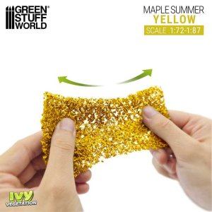 画像2: グリーンスタッフワールド[GSWD-4643]ツタの植生シート イエロー(夏のカエデの葉) 小 (2)