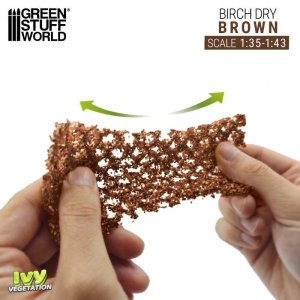 画像2: グリーンスタッフワールド[GSWD-4652]ツタの植生シート ブラウン(枯れたカバの葉) 大 (2)