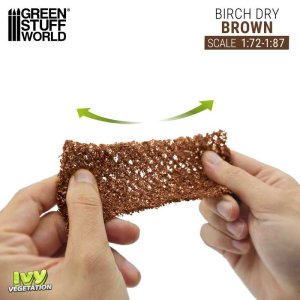 画像2: グリーンスタッフワールド[GSWD-4653]ツタの植生シート ブラウン(枯れたカバの葉) 小 (2)