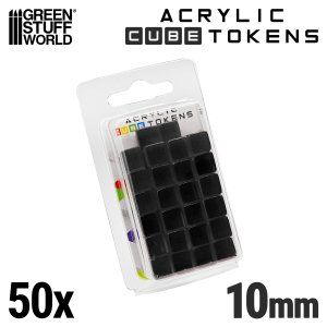 画像2: グリーンスタッフワールド[GSWD-4656]ブラックキューブトークン 10mm (2)