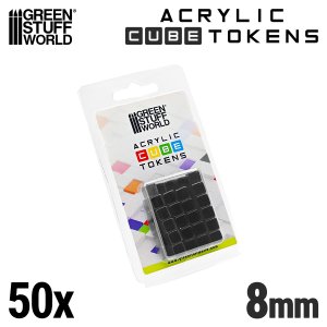 画像2: グリーンスタッフワールド[GSWD-4657]ブラックキューブトークン 8mm (2)