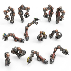 画像5: グリーンスタッフワールド[GSWD-13627］1/48　テクノメカニカルアームセット (5)
