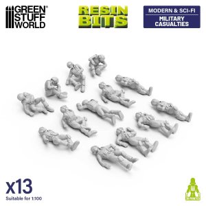 画像1: グリーンスタッフワールド[GSWD-12702］1/100　負傷兵フィギュアセット (1)