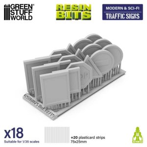 画像3: グリーンスタッフワールド[GSWD-12719]3Dプリントセット - 交通標識1:35 (3)