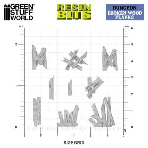 画像3: グリーンスタッフワールド[GSWD-12724]Broken Wood Planks 1:48-1:35 (3)