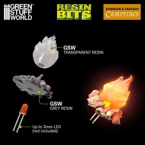画像3: グリーンスタッフワールド[GSWD-12725]3mm LED用キャンプファイヤー 1:48-1-35 (3)