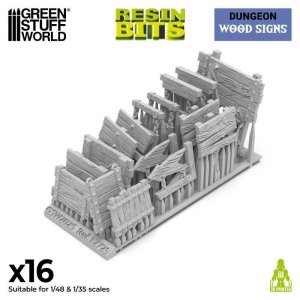 画像2: グリーンスタッフワールド[GSWD-12729]Wood Signs 1:48-1:35 (2)