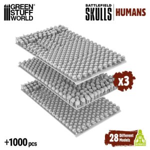 画像4: グリーンスタッフワールド[GSWD-12743]1000x Battlefield Resin Skulls 1:48-1:35 (4)