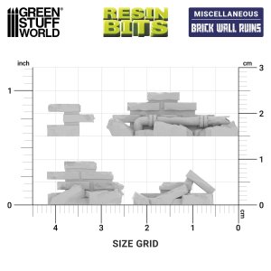 画像3: グリーンスタッフワールド[GSWD-12747]崩れたレンガ壁　1/48 (3)